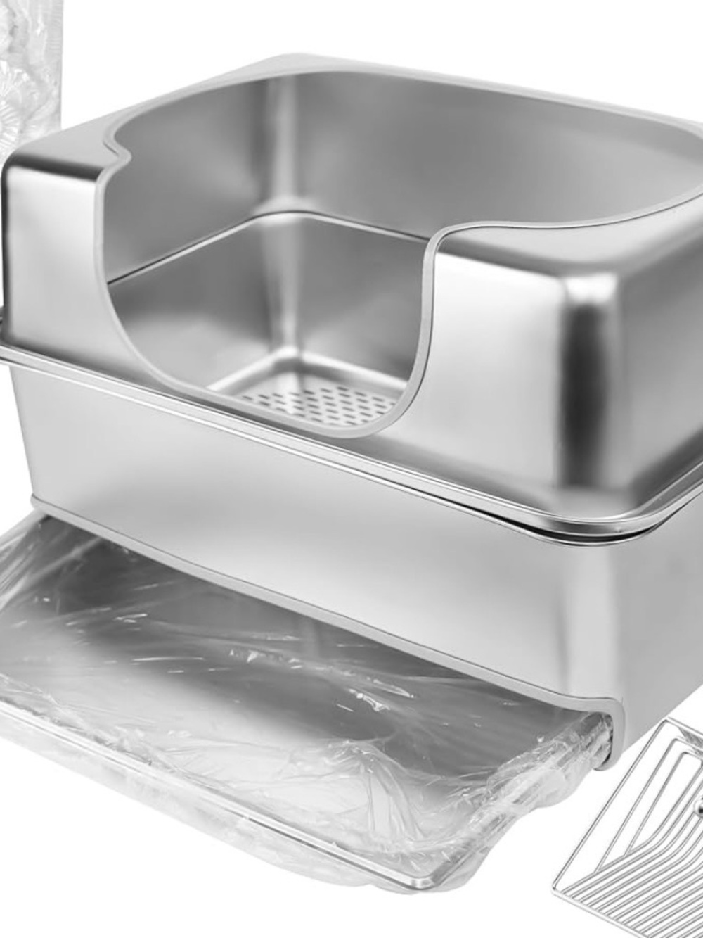 Stainless Steel Sifting Litter Box XL